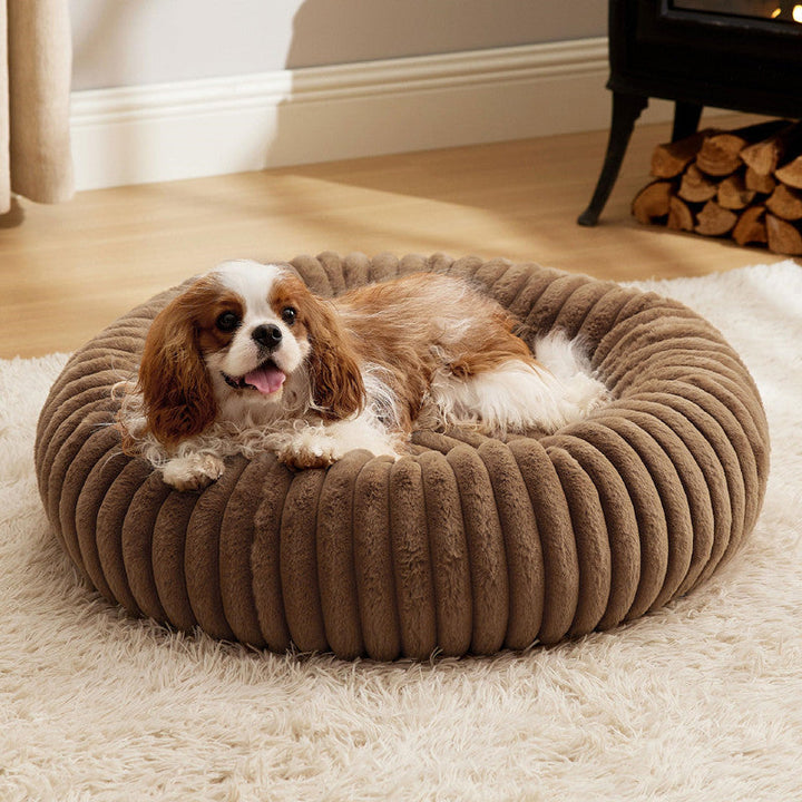 Create a Cozy Haven for Your Furry Friend with Our Pet Plush Round Bed