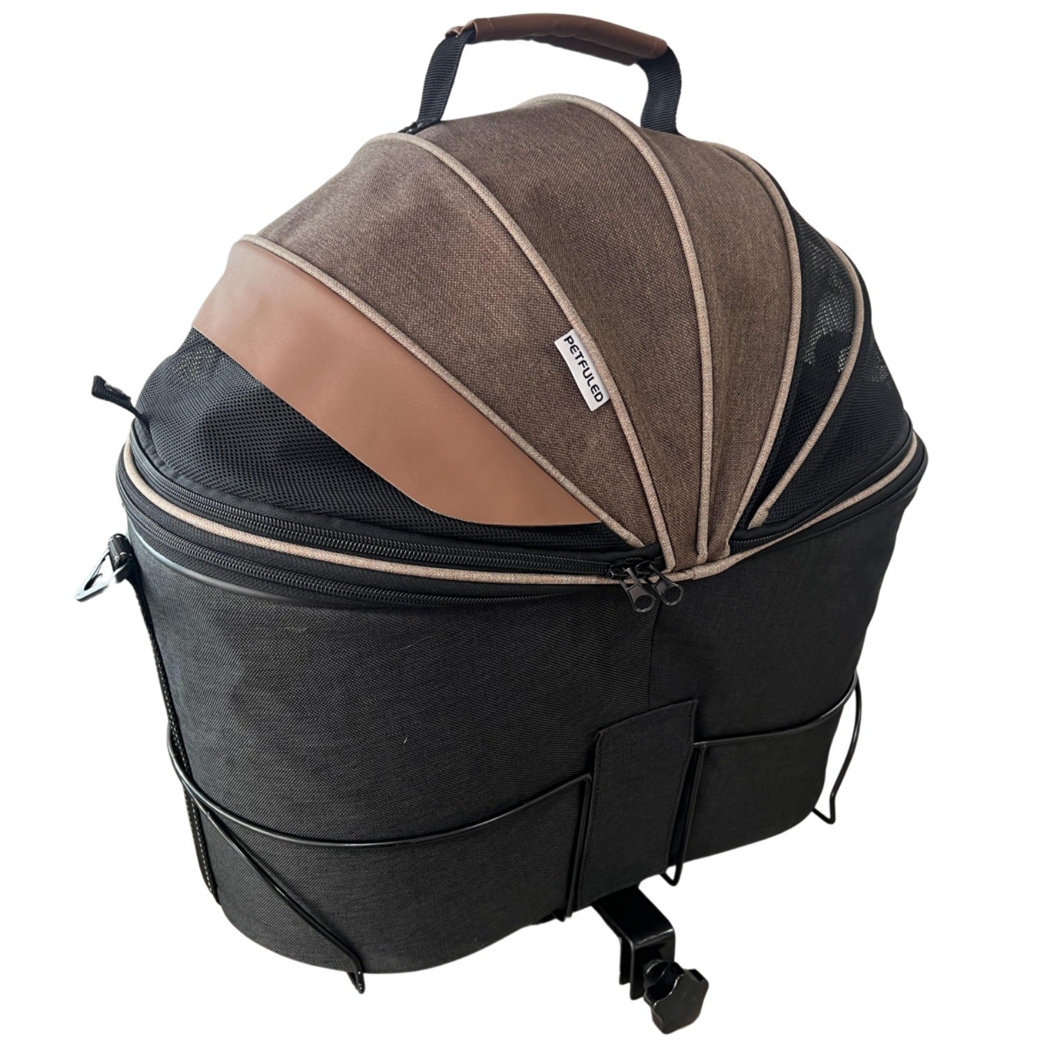 Foldable Canvas Pet Carrier Bag For Rear Seat