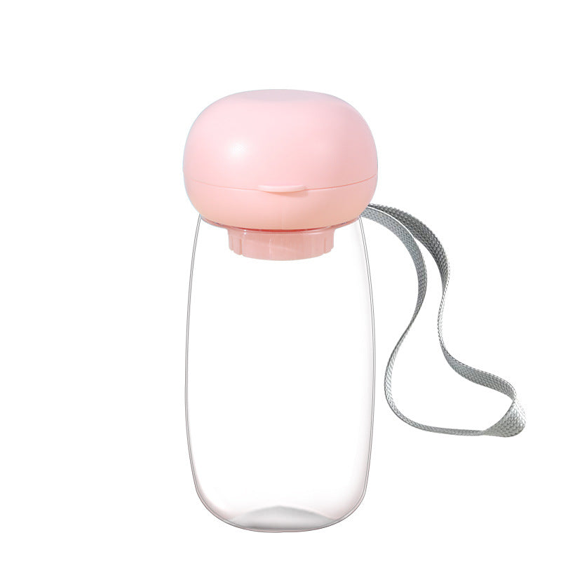 Pet Portable Water Bottle Travel Drinking Bowl Lanyard Feeder