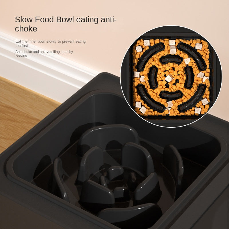 Adjustable Height Pet Double Stainless Feeding Bowl Stand