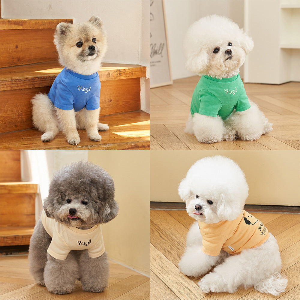 Korean Style Pet Cotton Short Sleeve T-Shirt