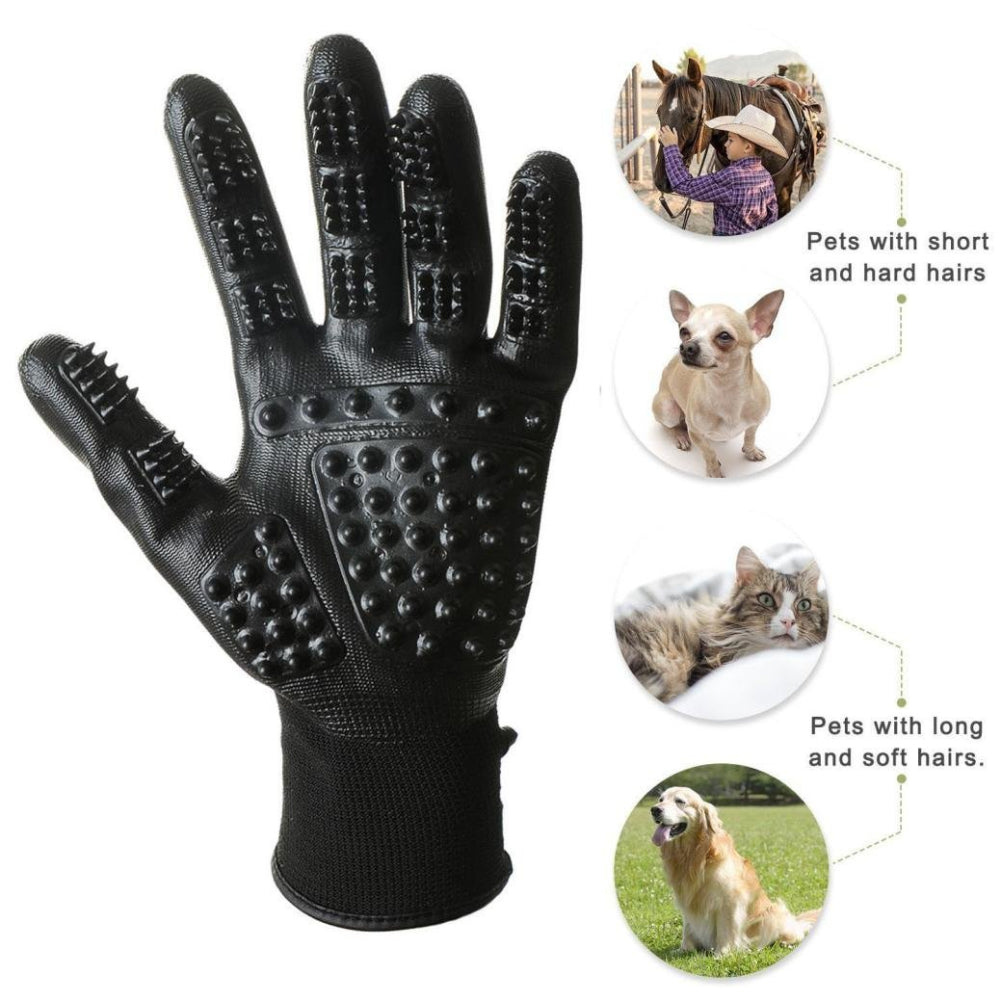 Pet Grooming Glove Soft Rubber Hair Remover Brush
