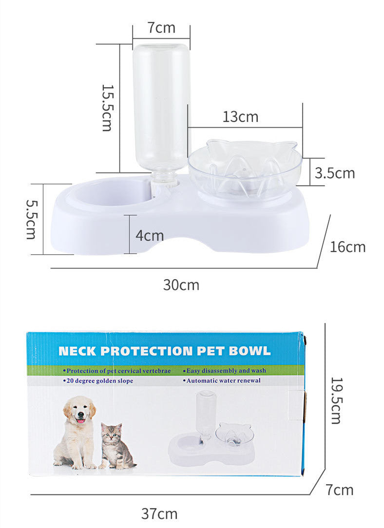 Pet Transparent Feeding Drinking Bowl Plastic Design