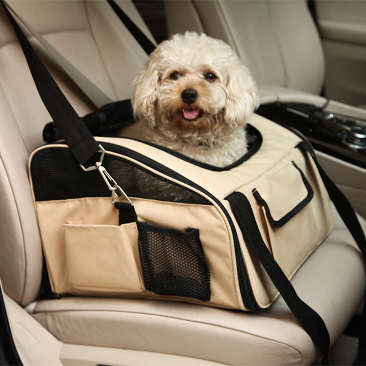 Foldable Pet Car Seat Carrier Bag With Hammock