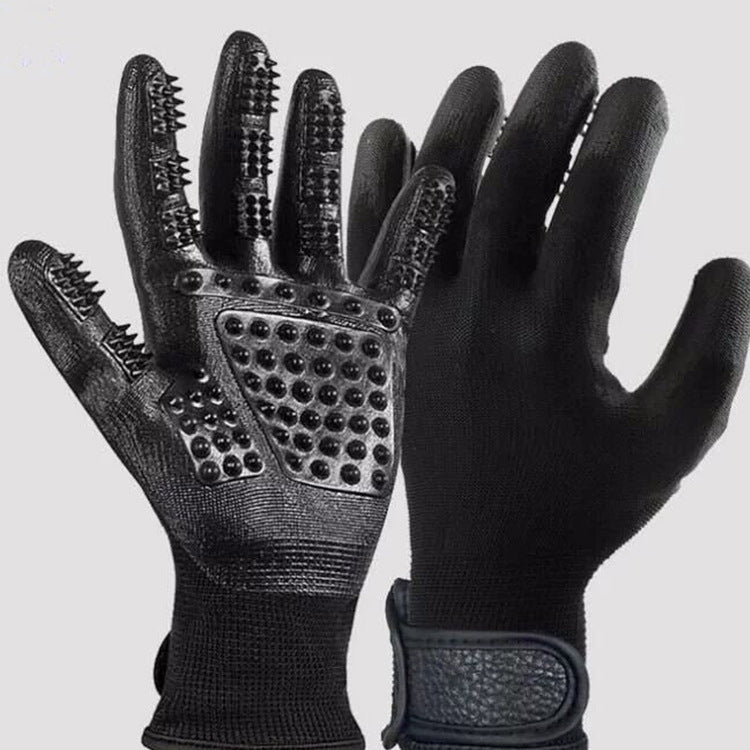 Pet Grooming Glove Soft Rubber Hair Remover Brush