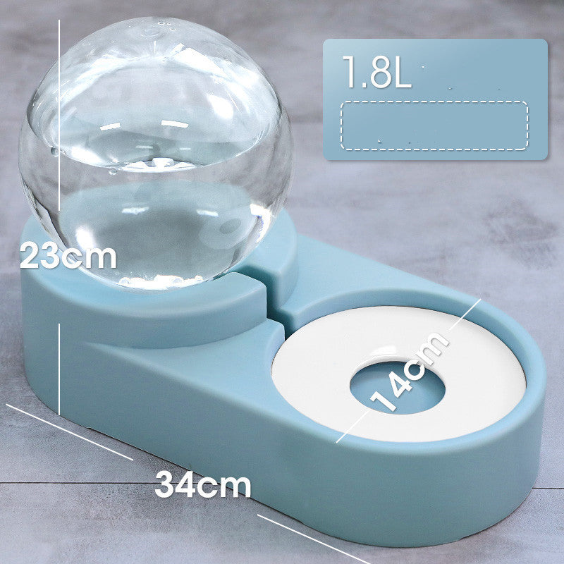 Automatic Pet Water Fountain Food Feeder Bowl 1.8L
