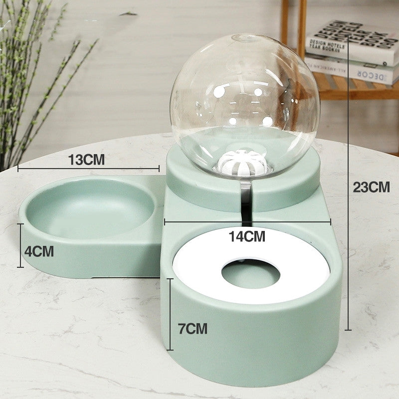 Automatic Pet Water Fountain Food Feeder Bowl 1.8L