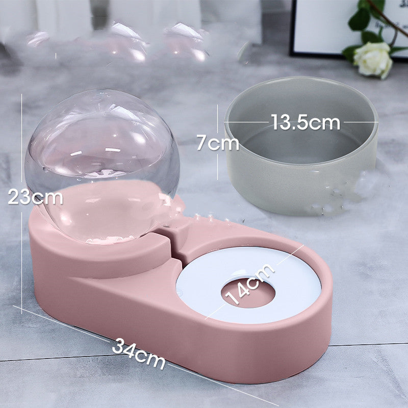 Automatic Pet Water Fountain Food Feeder Bowl 1.8L