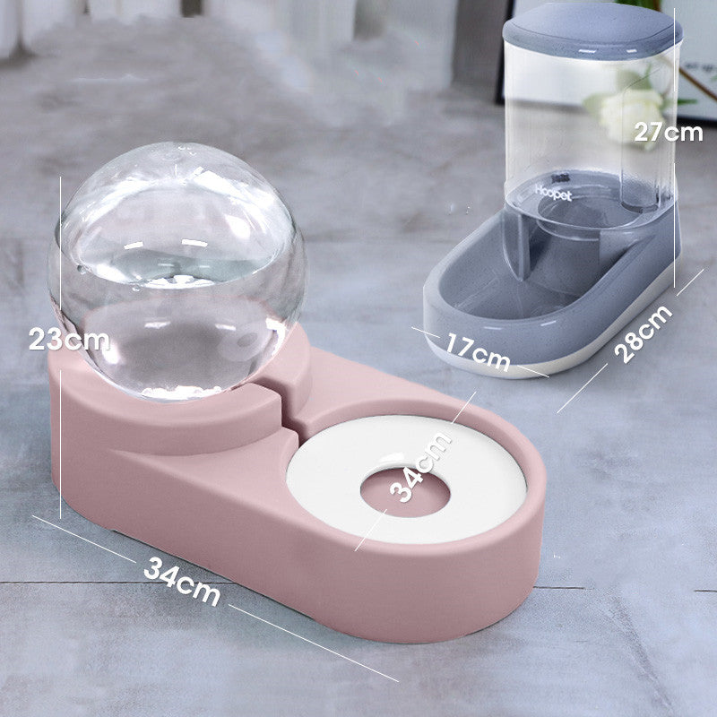 Automatic Pet Water Fountain Food Feeder Bowl 1.8L