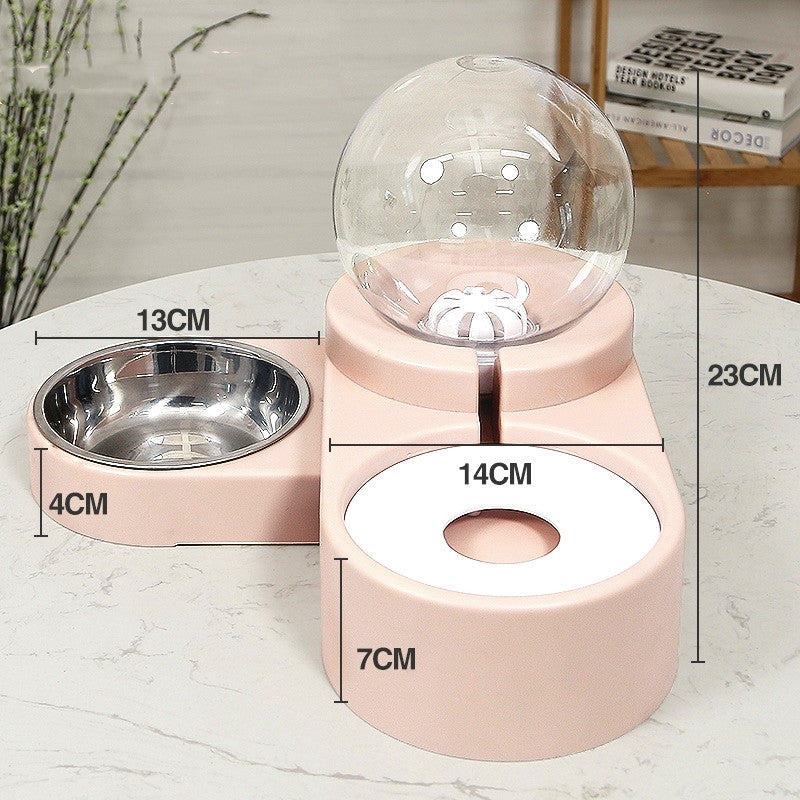 Automatic Pet Water Fountain Food Feeder Bowl 1.8L