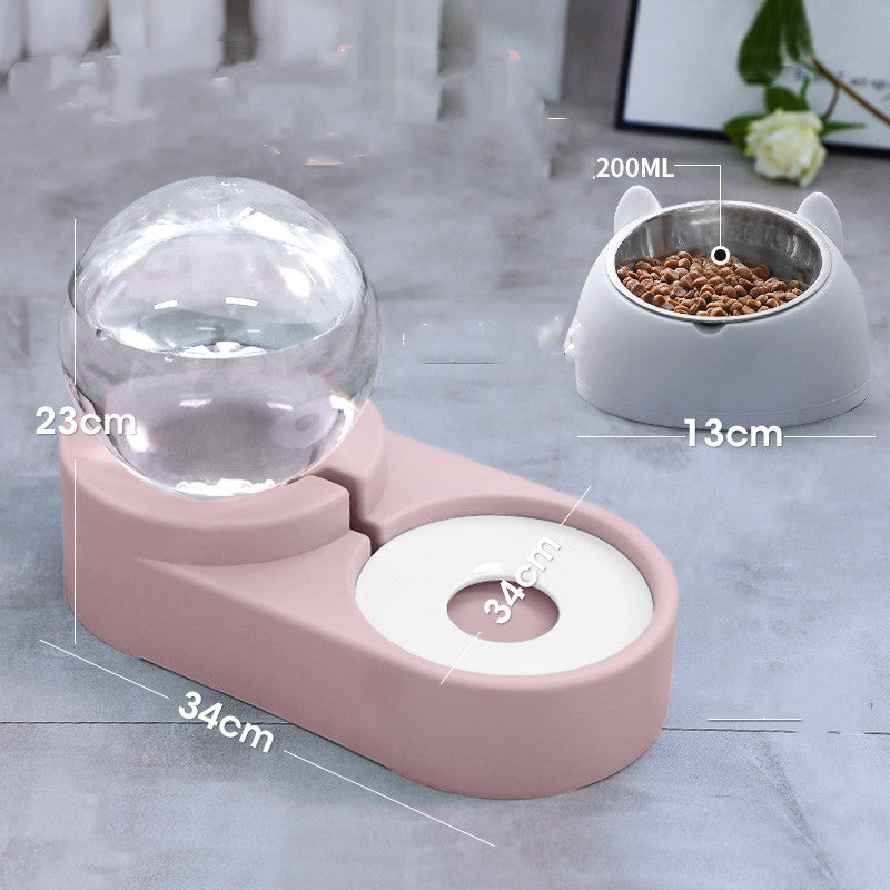 Automatic Pet Water Fountain Food Feeder Bowl 1.8L