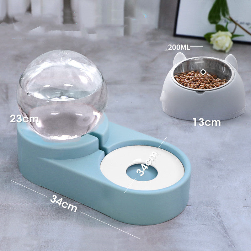 Automatic Pet Water Fountain Food Feeder Bowl 1.8L