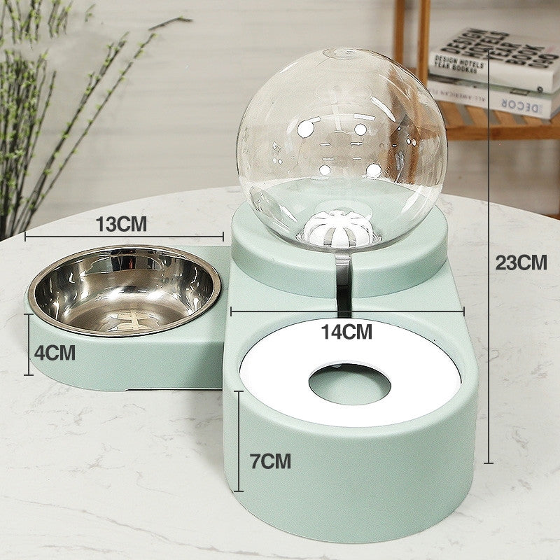 Automatic Pet Water Fountain Food Feeder Bowl 1.8L
