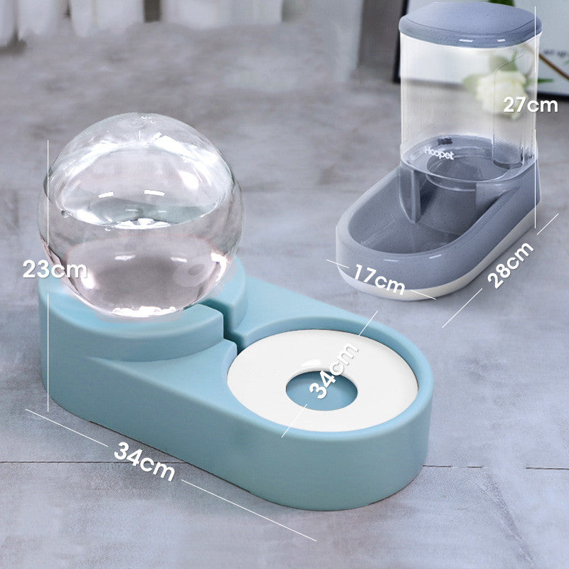 Automatic Pet Water Fountain Food Feeder Bowl 1.8L