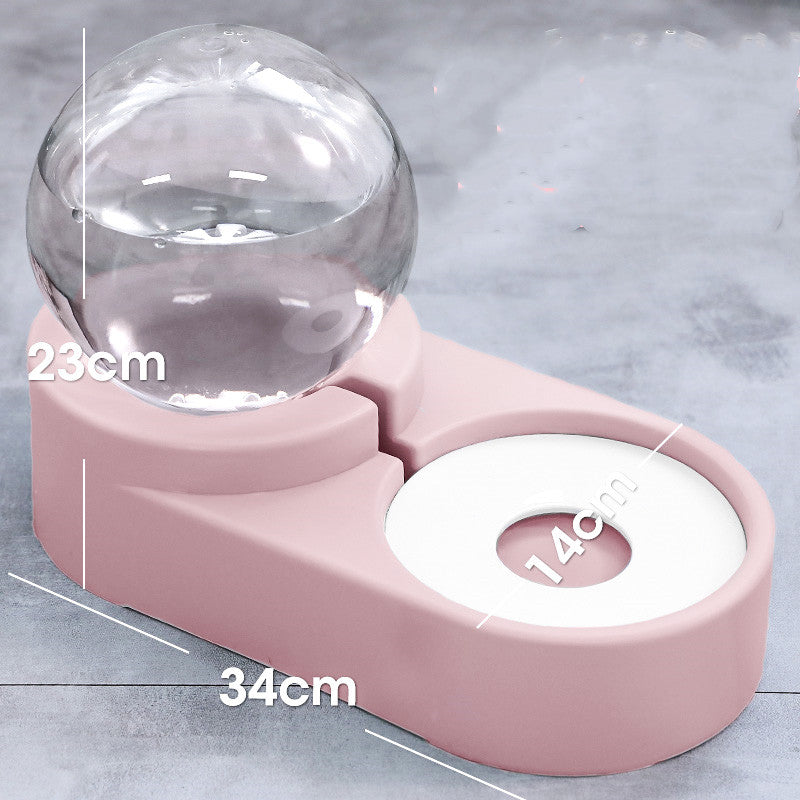 Automatic Pet Water Fountain Food Feeder Bowl 1.8L