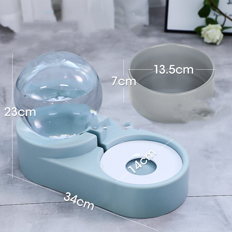 Automatic Pet Water Fountain Food Feeder Bowl 1.8L
