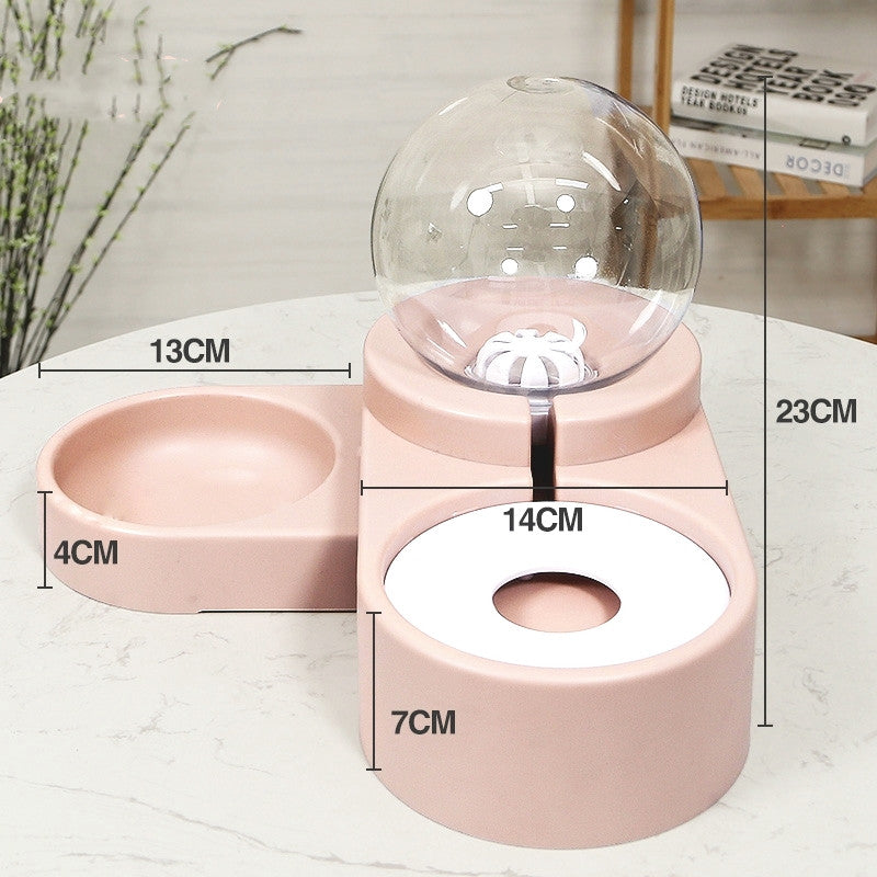 Automatic Pet Water Fountain Food Feeder Bowl 1.8L