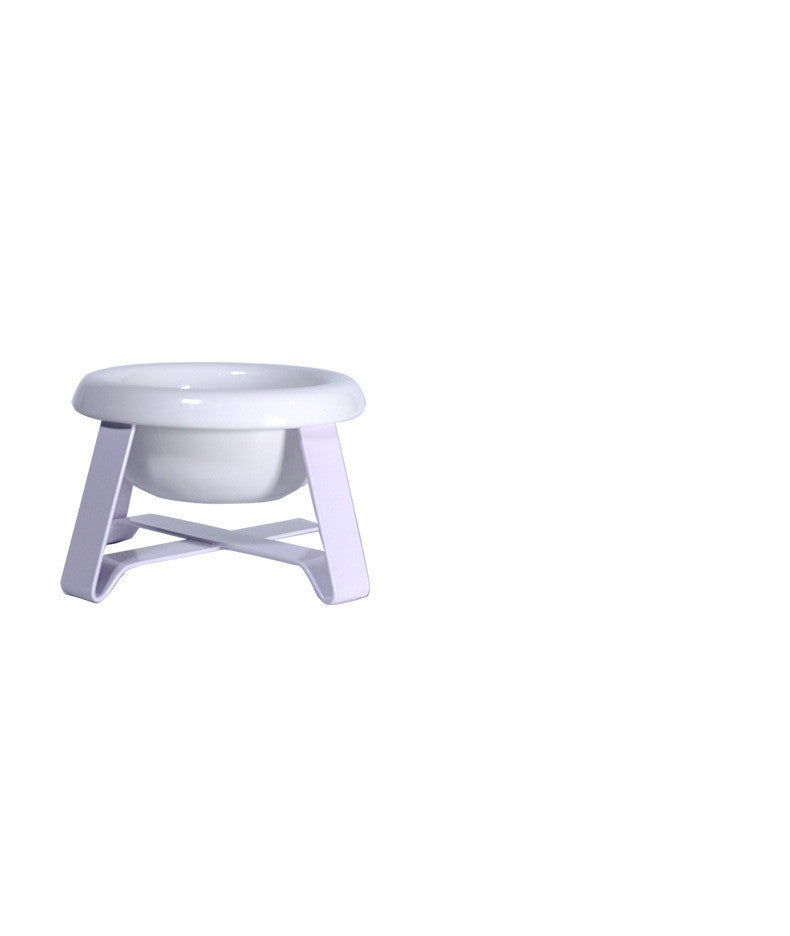 Pet Anti-Slip Feeding Bowl Iron Stand 2-In-1 Feeder Water