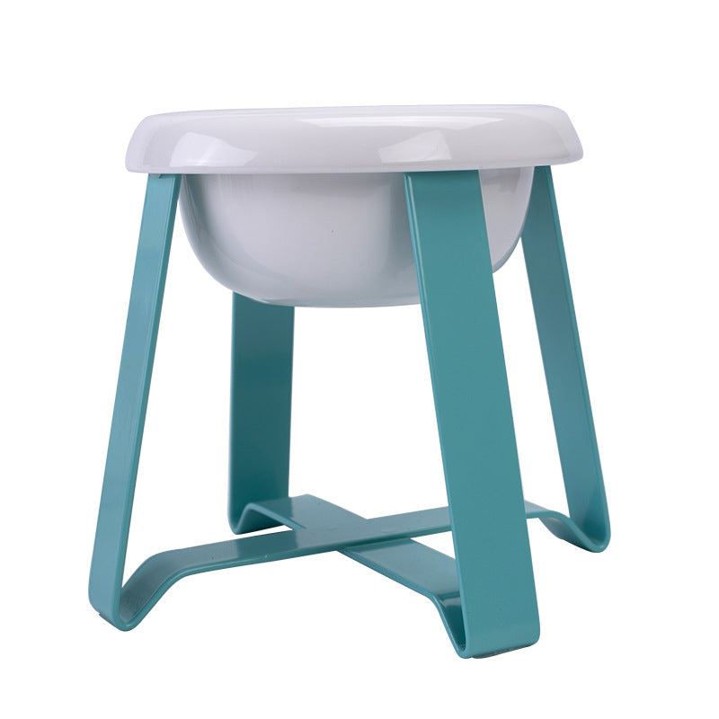 Pet Anti-Slip Feeding Bowl Iron Stand 2-In-1 Feeder Water