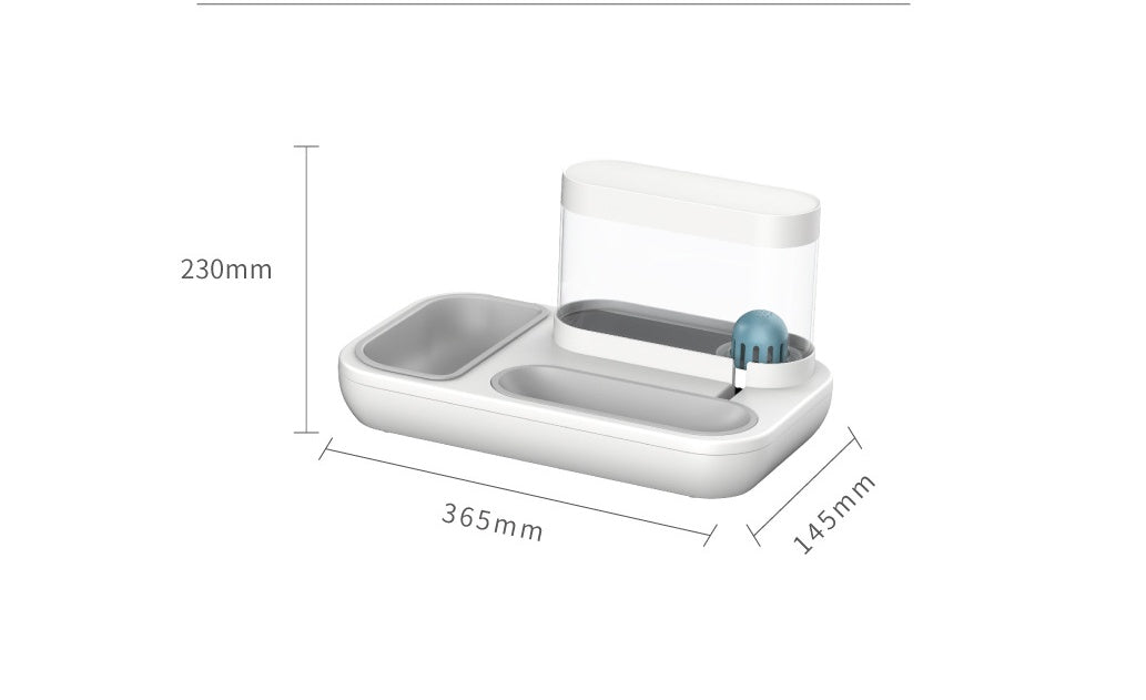 Pet Automatic Feeding Bowl Fountain 1.5L Capacity Waterer