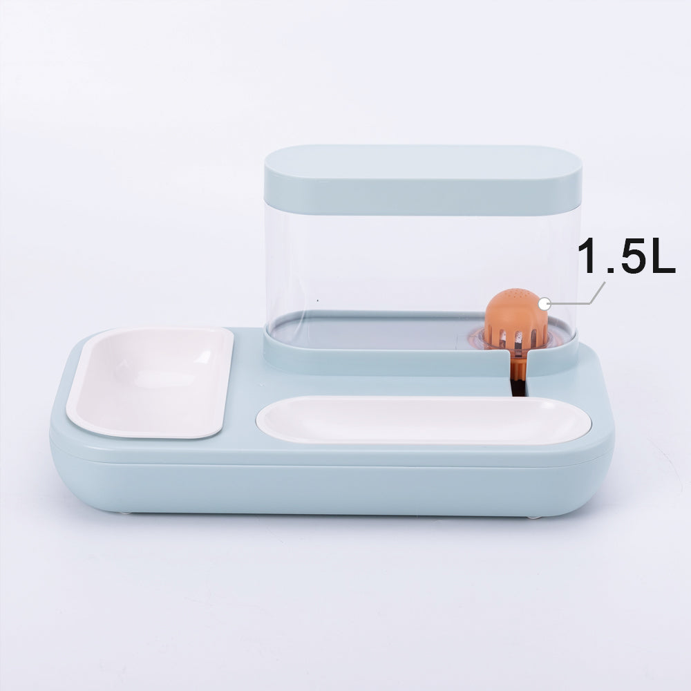 Pet Automatic Feeding Bowl Fountain 1.5L Capacity Waterer