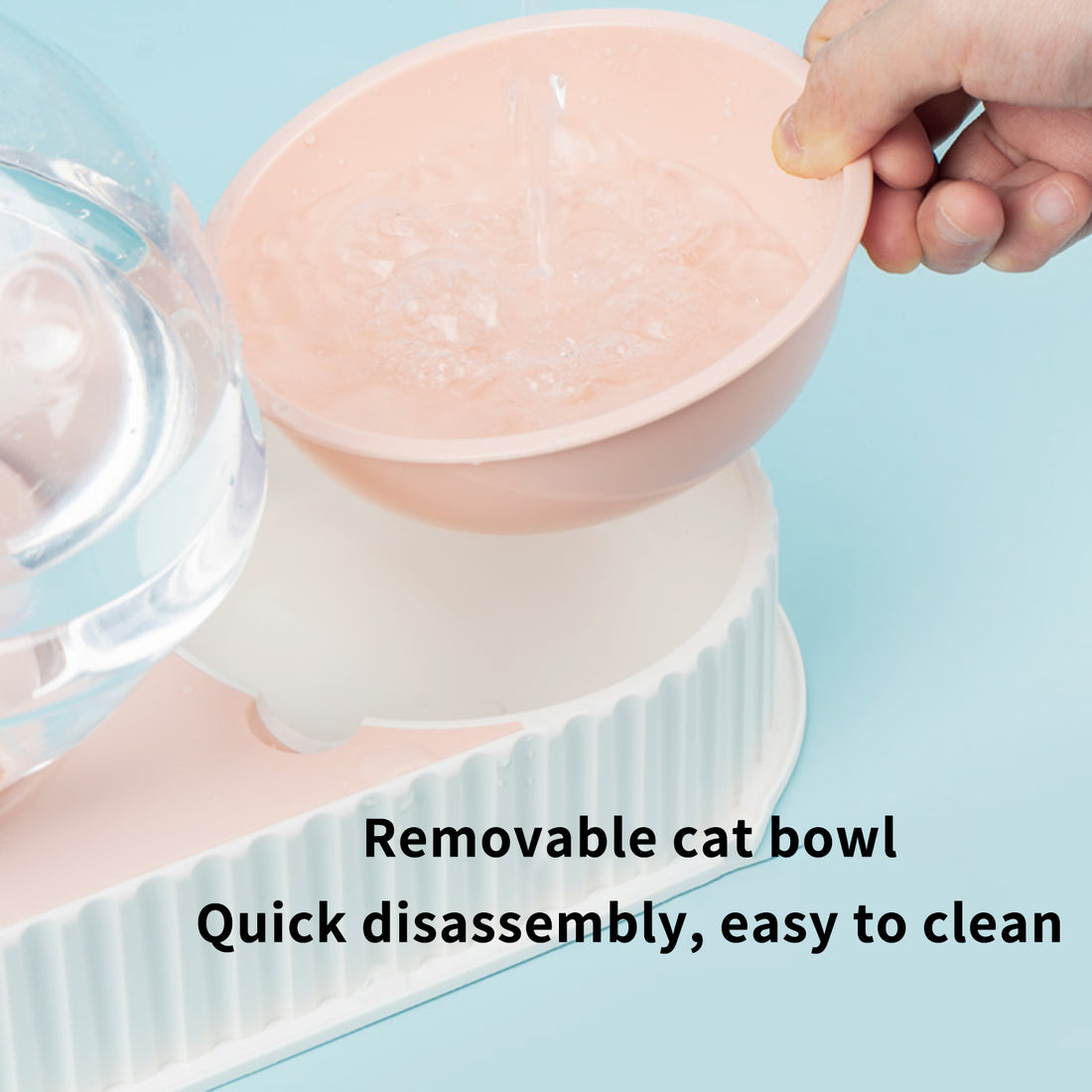 Pet Automatic Feeding Drinking Bowl Plastic Water Dispenser