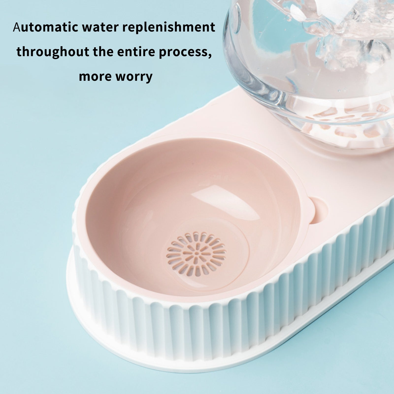 Pet Automatic Feeding Drinking Bowl Plastic Water Dispenser