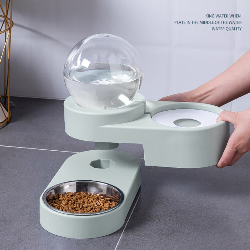 Automatic Pet Water Fountain Food Feeder Bowl 1.8L