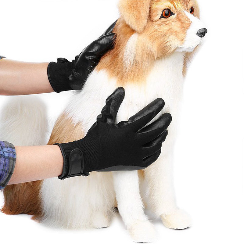 Pet Grooming Glove Soft Rubber Hair Remover Brush