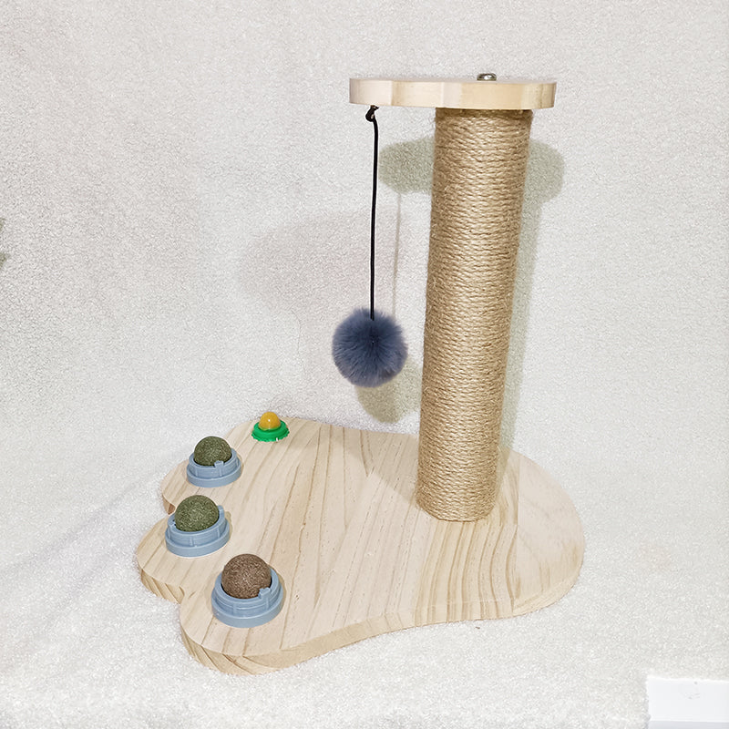 Solid Wood Pet Turntable Bite-Resistant Interactive Toy