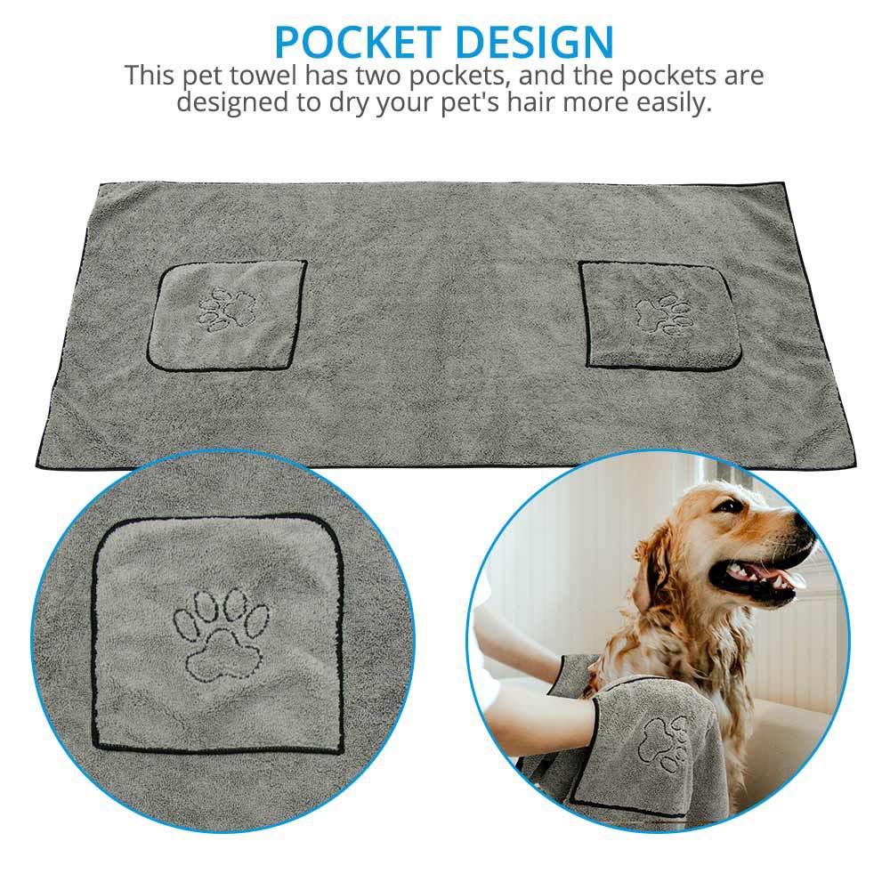 Super Absorbent Pet Bathrobe Bath Towel Clothing