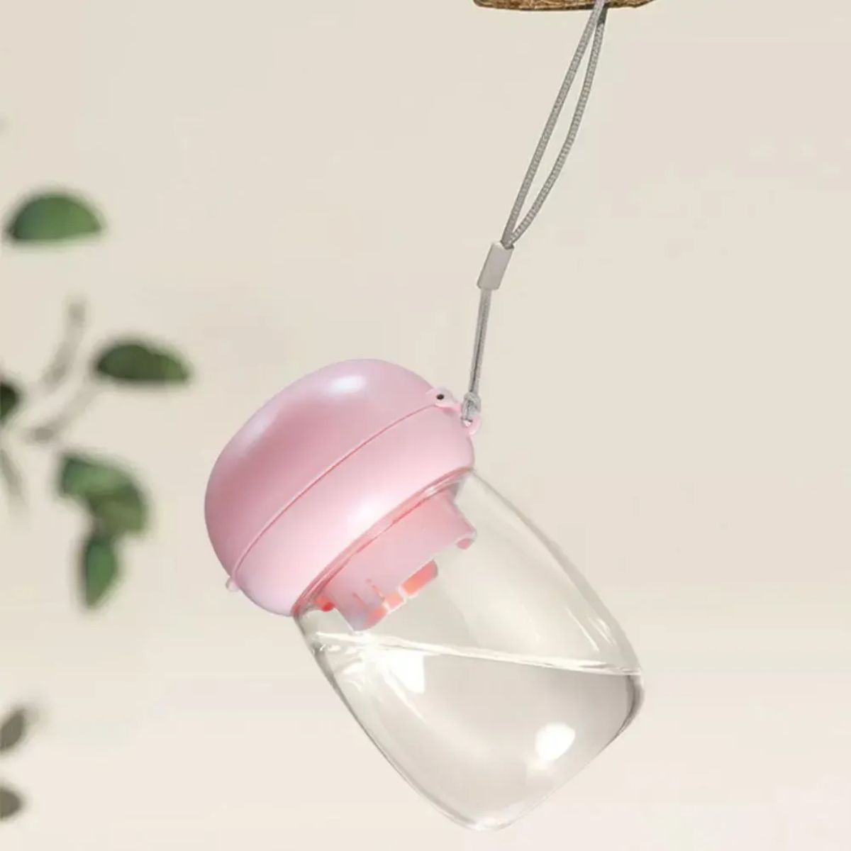 Pet Portable Water Bottle Travel Drinking Bowl Lanyard Feeder