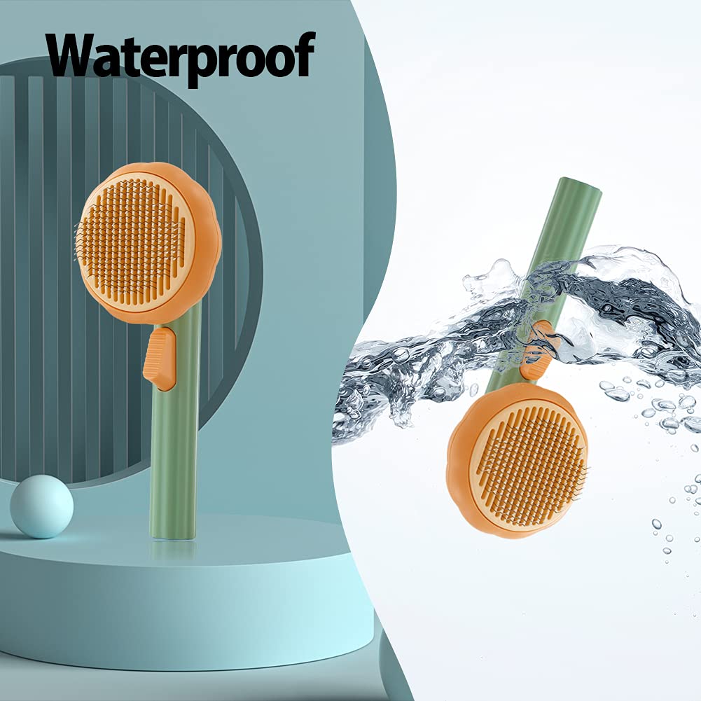Pet Pumpkin Self-Cleaning Slicker Brush For Grooming