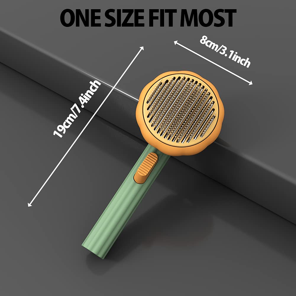 Pet Pumpkin Self-Cleaning Slicker Brush For Grooming