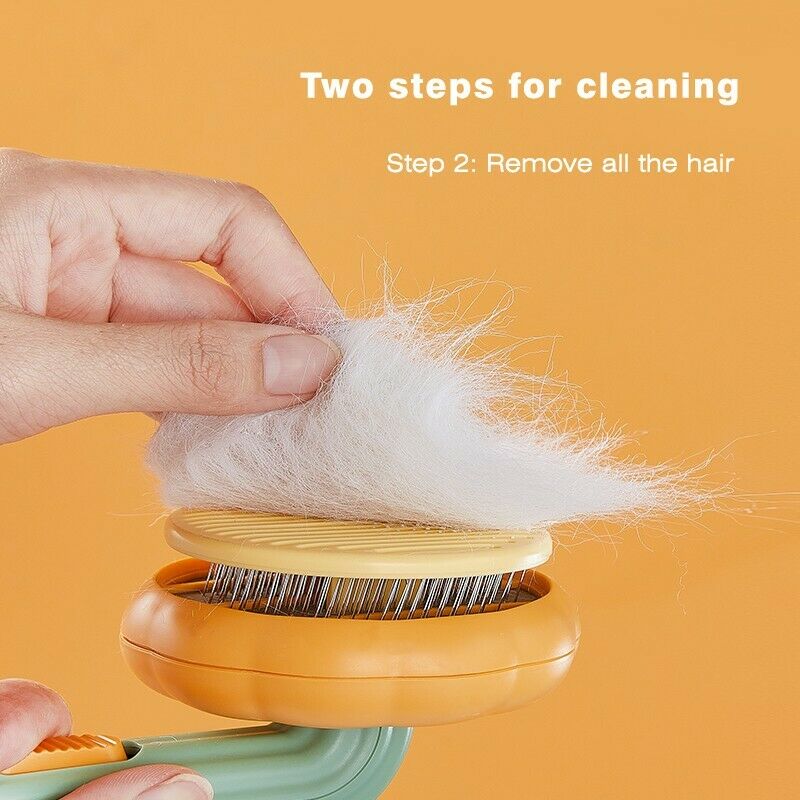 Pet Pumpkin Self-Cleaning Slicker Brush For Grooming
