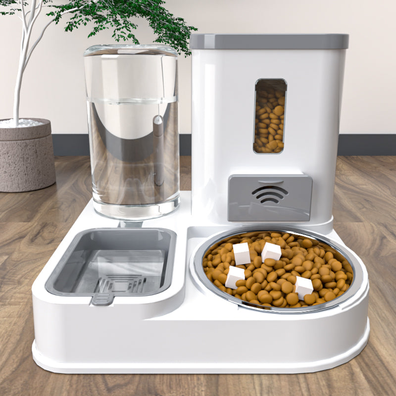 Pet Feeding And Drinking Station With Bowl Set