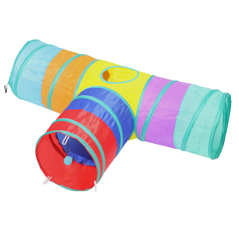 Foldable Pet Tunnel Climbing Path Toy Set