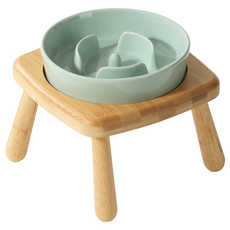 Pet Ceramic Slow Feeding Anti-Choking Tip-Proof Bowl