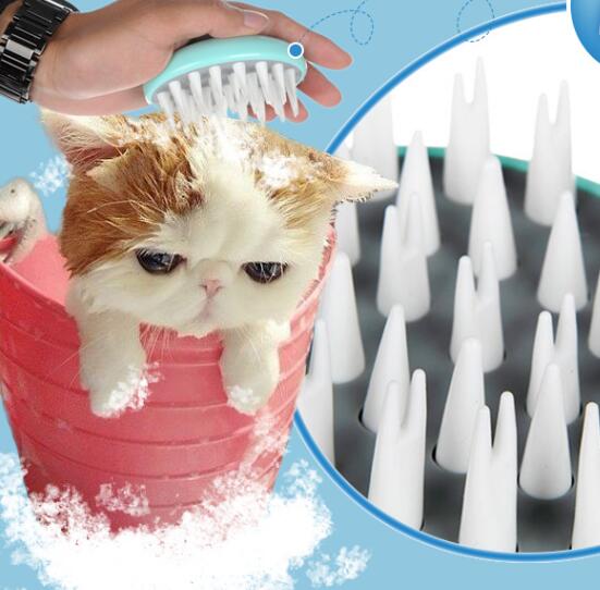 Comfortable Pet Bath Massage Brush Comb Grooming Tool