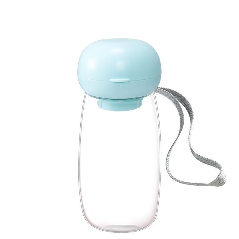 Pet Portable Water Bottle Travel Drinking Bowl Lanyard Feeder