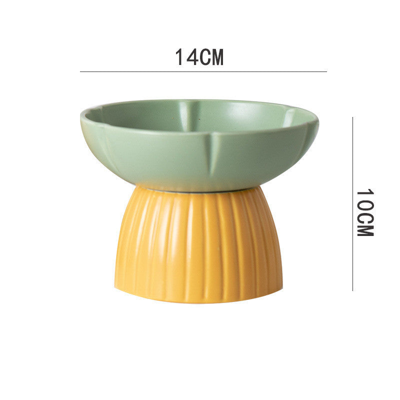 Pet Macaron Candy Color Ceramic Feeding Bowl