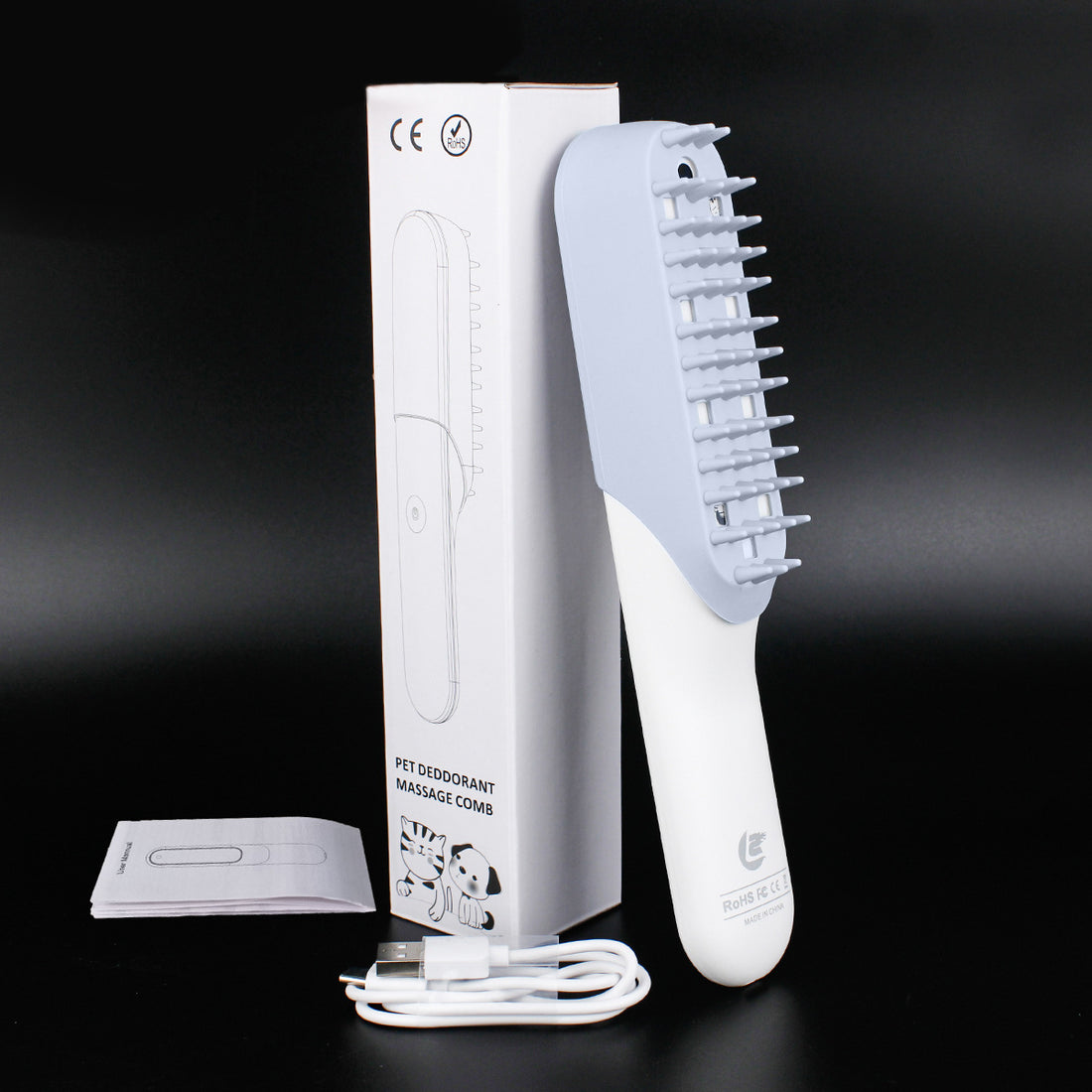 Pet Silicone Grooming Brush Massage Comb Fur Removal