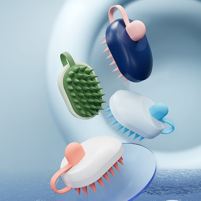 Soft Gel Pet Shampoo Massage Bath Brush Tool