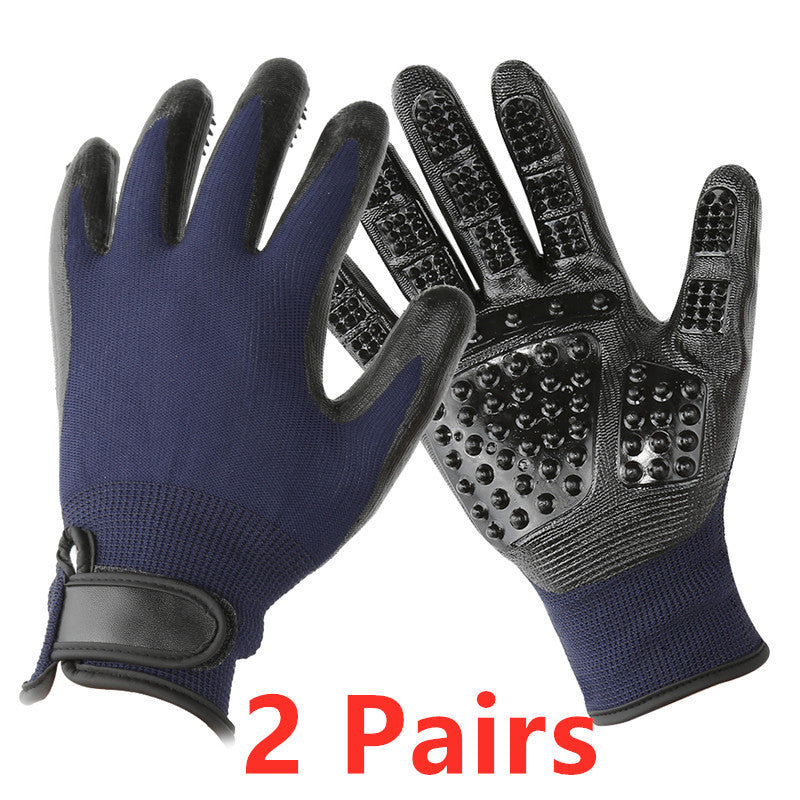 Pet Grooming Glove Soft Rubber Hair Remover Brush