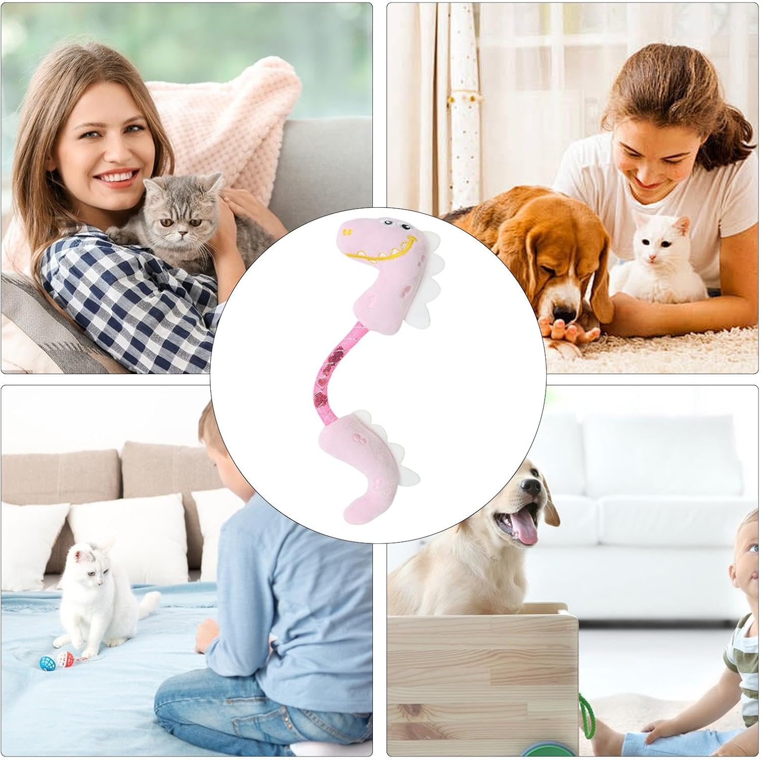 Interactive Pet Chew Toy Teeth Cleaning Catnip Rope Kicker