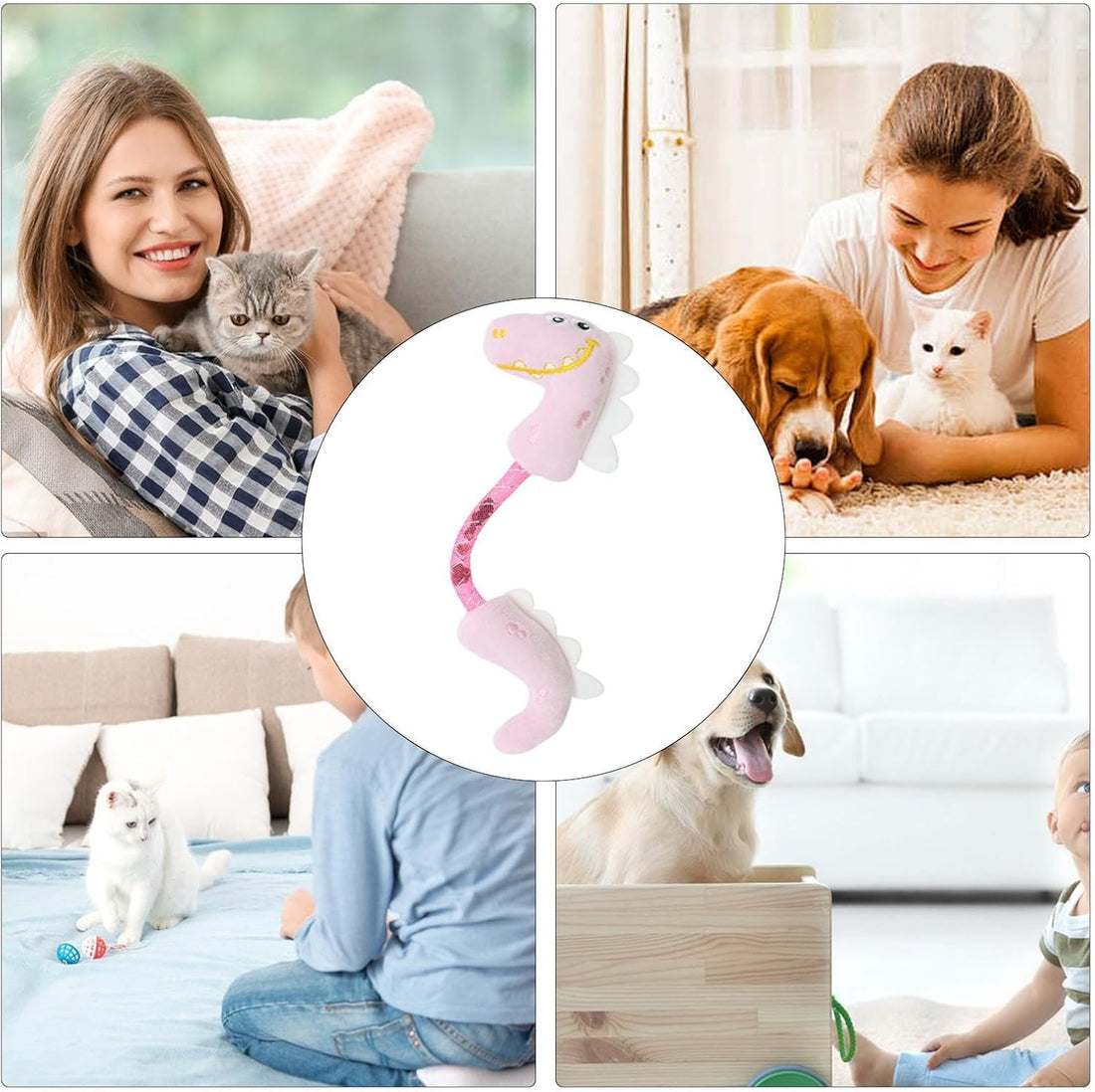 Interactive Pet Chew Toy Teeth Cleaning Catnip Rope Kicker