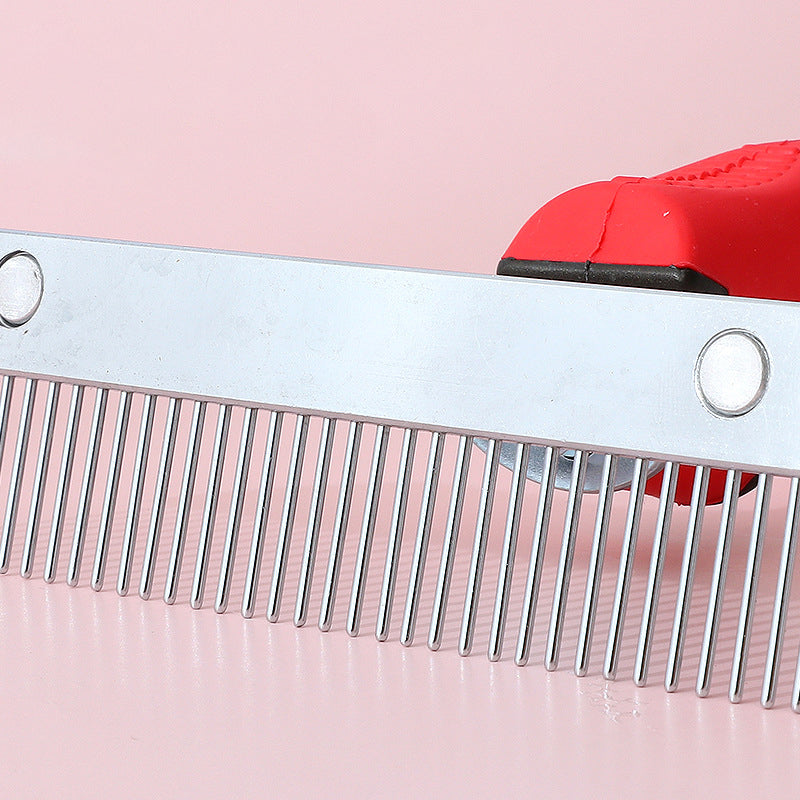 Extra-Large Pet Rake Comb Grooming Deshedding Tool