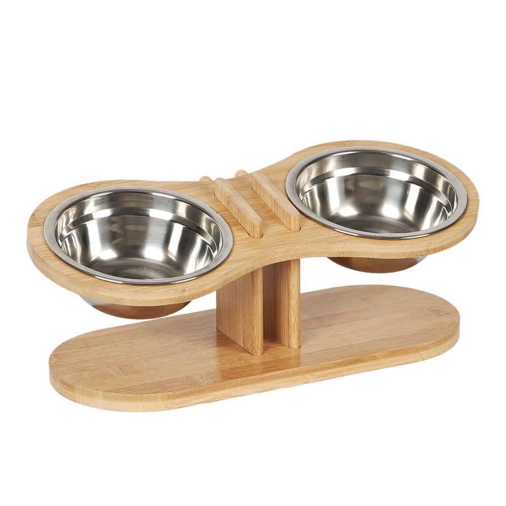 Pet Adjustable Tilted Feeding Bowl Stand Anti-Spill Holder