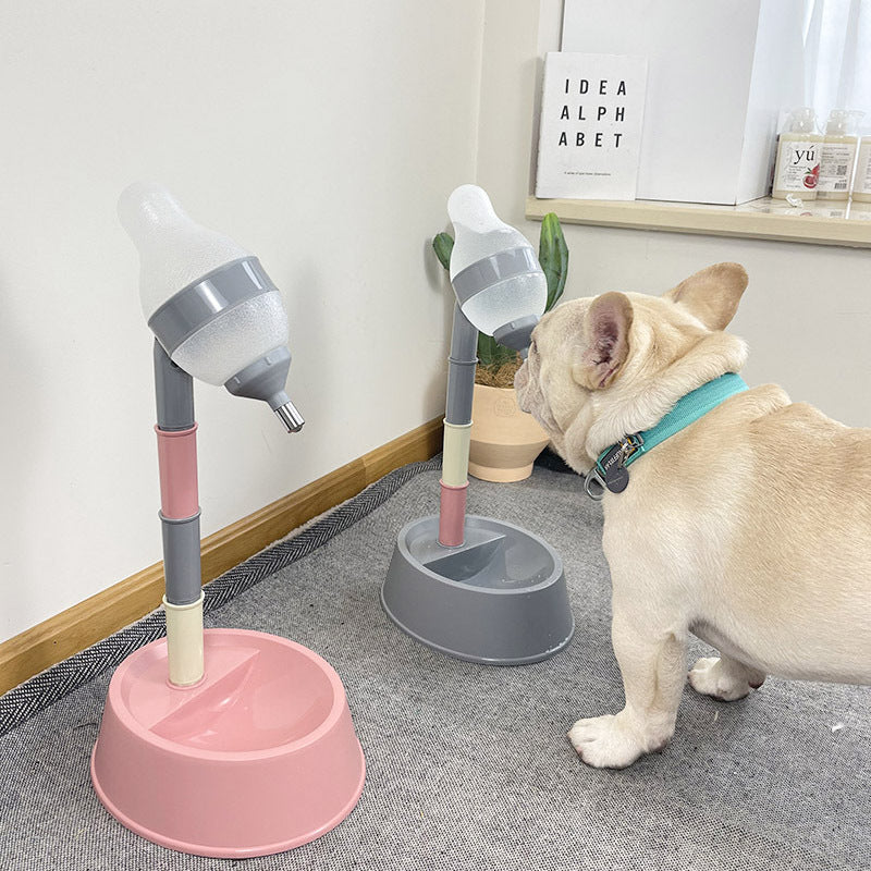 Pet Automatic Water Dispenser Adjustable Height Bowl Feeder Fountain