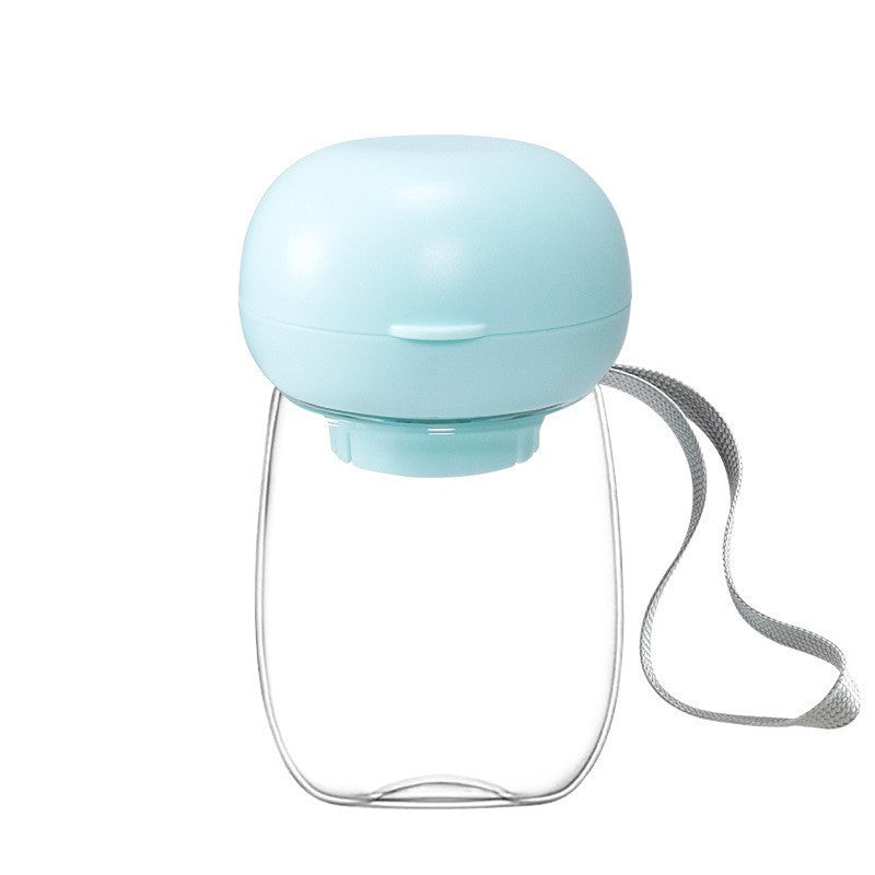 Pet Portable Water Bottle Travel Drinking Bowl Lanyard Feeder